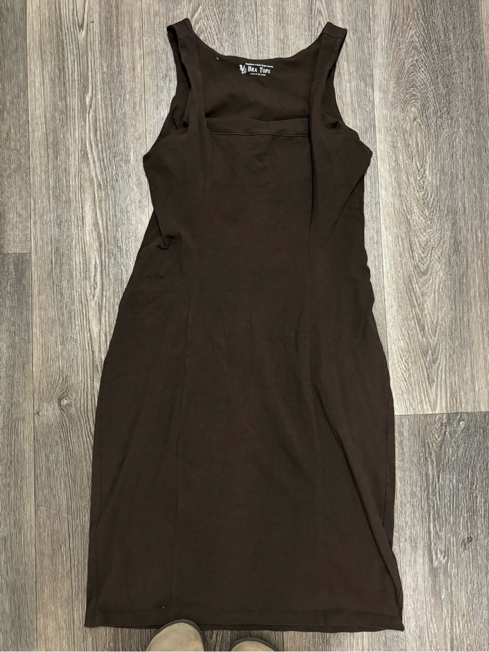 Brown bodycon dress